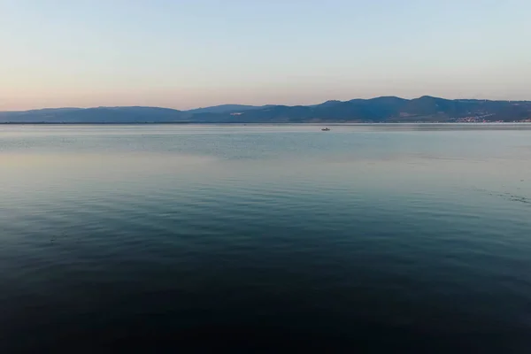 Golubac Σερβια Αυγουστου 2019 Καταπληκτικό Ηλιοβασίλεμα Στην Παραλιακή Οδό Και — Φωτογραφία Αρχείου