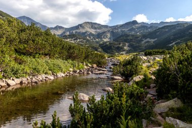 Bulgaristan 'ın Vihren kulübesi yakınlarındaki Pirin Dağı' nın yaz manzarası