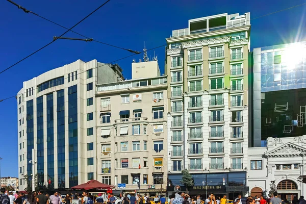 Istanbul Turkey 2019 Július Taksim Tér Panorámája Isztambul Központjában Törökországban — Stock Fotó