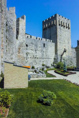 DESPOTOVAC, SERBIA - 11 Ağustos 2019: Manasija manastırı, Sumadija ve Batı Sırbistan 'daki ortaçağ binaları