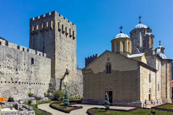 Despotovac Serbia August 2019 Medieval Buildings Manasija Monastery Sumadija Western — Stock Photo, Image