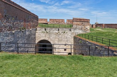 Bulgaristan 'ın Vidin kentindeki Tuna Nehri kıyısındaki Ortaçağ Baba Vida Kalesi