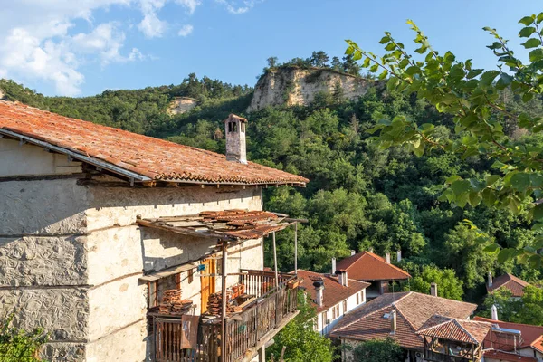 Typische Straat Oude Huizen Historische Stad Melnik Regio Blagoevgrad Bulgarije — Stockfoto