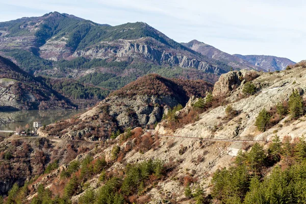 Erstaunliche Landschaft Der Rhodopen Der Nähe Des Borovitsa Stausees Bulgarien — Stockfoto