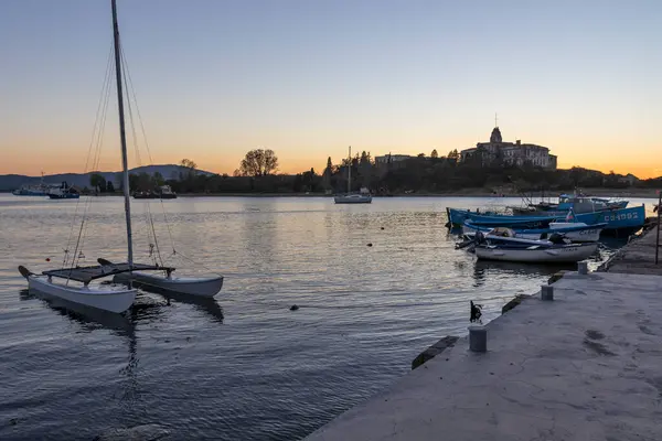 Sozopol Bulgarije September 2020 Zonsondergang Uitzicht Kust Van Stad Sozopol — Stockfoto