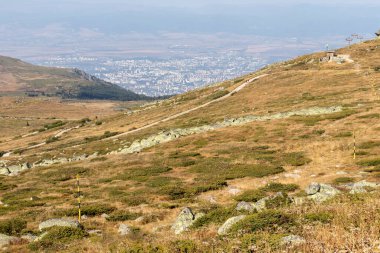 İnanılmaz Sonbahar Manzarası Vitosha Dağı, Bulgaristan