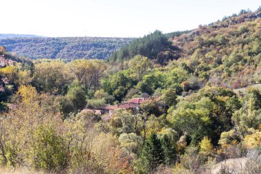 Nishava nehir boğazının sonbahar manzarası, Balkan Dağları, Bulgaristan