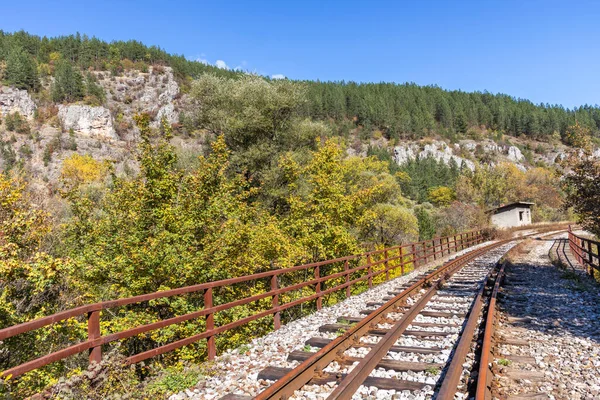 Vista Otoño Garganta Del Río Nishava Montañas Los Balcanes Bulgaria —  Fotos de Stock