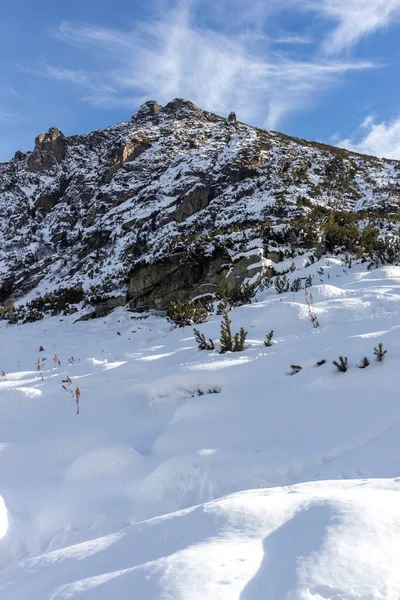 Increíble Paisaje Invernal Montaña Rila Cerca Del Pico Malyovitsa Bulgaria — Foto de Stock