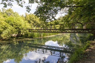 Summer landscape of Iskar Panega Geopark along the Gold Panega River, Bulgaria