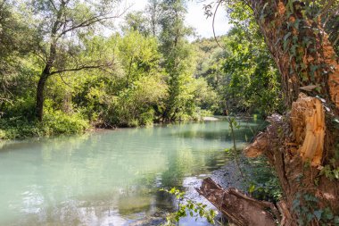 Summer landscape of Iskar Panega Geopark along the Gold Panega River, Bulgaria