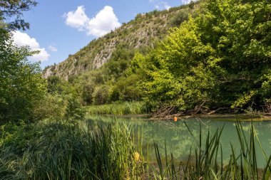 Summer landscape of Iskar Panega Geopark along the Gold Panega River, Bulgaria
