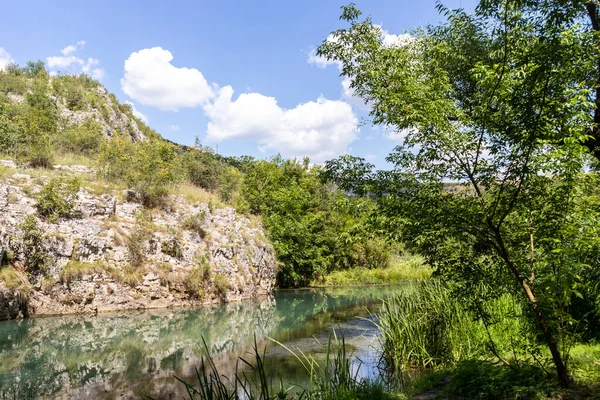 Летний Пейзаж Iskar Panega Geopark Вдоль Золотой Реки Панега Болгария — стоковое фото