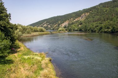 Pancharevo Gölü yaz manzarası, Sofya şehir bölgesi, Bulgaristan