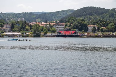 Pancharevo Gölü yaz manzarası, Sofya şehir bölgesi, Bulgaristan