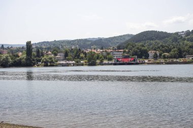 Pancharevo Gölü yaz manzarası, Sofya şehir bölgesi, Bulgaristan
