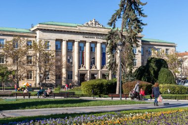 RUSE, BULGARIA -NOVEMBER 2, 2020: Bulgaristan 'ın Ruse kentinde Adliye Binası