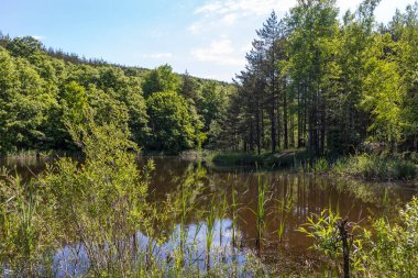 Bulgaristan 'ın Sofya Bölgesi, Lozenska Dağı' ndaki Sua Gabra Gölleri 'nin muhteşem manzarası