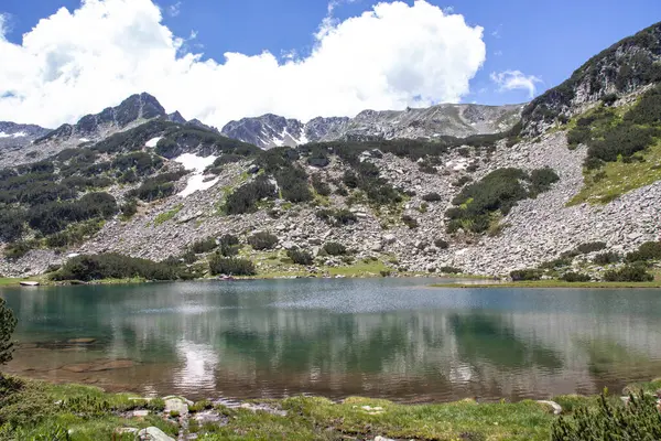 Paisagem Incrível Lago Muratovo Hvoynato Montanha Pirin Bulgária — Fotografia de Stock
