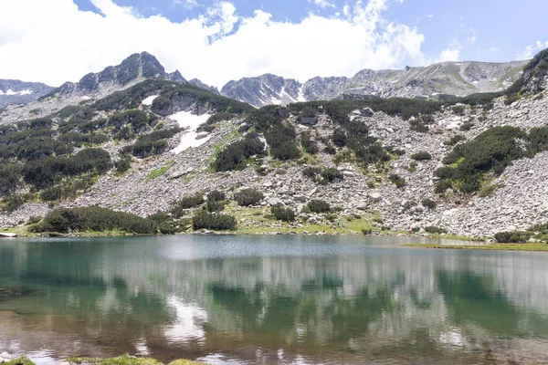 Εκπληκτικό Τοπίο Της Λίμνης Μουράτοβο Hvoynato Στο Βουνό Πιρίν Της — Φωτογραφία Αρχείου