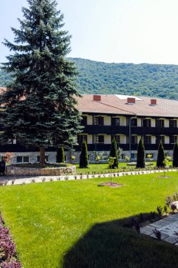DESPOTOVAC, SERBIA - 11 Ağustos 2019: Manasija manastırı, Sumadija ve Batı Sırbistan 'daki ortaçağ binaları