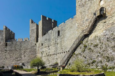 DESPOTOVAC, SERBIA - 11 Ağustos 2019: Manasija manastırı, Sumadija ve Batı Sırbistan 'daki ortaçağ binaları