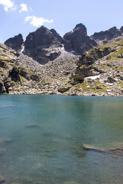 Paysage Incroyable Lac Effrayant Des Sommets Des Kupens Montagne Rila — Photo