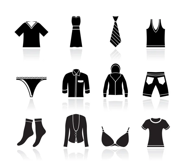 Kleding Boutique en mode iconen — Stockvector