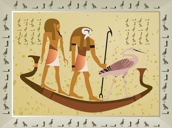 Папирус с элементами древней истории Египта — стоковый вектор