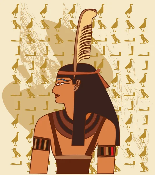 Papyrus met elementen uit de Egyptische oudheid — Stockvector