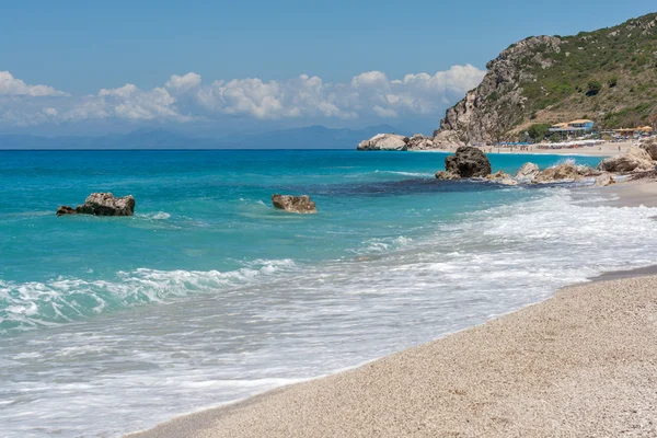 Plaża Kathisma wyspy Lefkada — Zdjęcie stockowe
