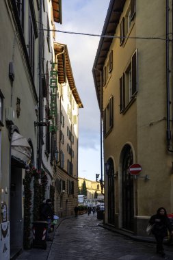 FLORENCE, İTALYA - 05 Aralık 2024: Floransa, Toskana Bölgesi, İtalya 'nın Eski Kenti Panorama