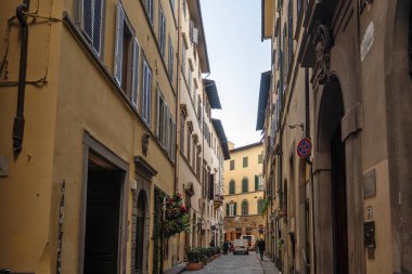 FLORENCE, İTALYA - 05 Aralık 2024: Floransa, Toskana Bölgesi, İtalya 'nın Eski Kenti Panorama