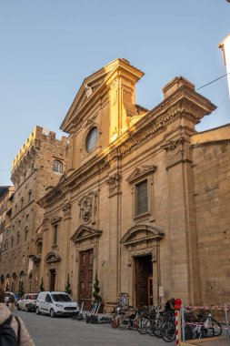 FLORENCE, İTALYA - 05 Aralık 2024: Floransa, Toskana Bölgesi, İtalya 'nın Eski Kenti Panorama