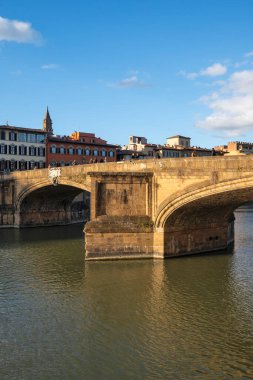 FLORENCE, İTALYA - 05 Aralık 2024: Floransa, Toskana Bölgesi, İtalya 'nın Eski Kenti Panorama