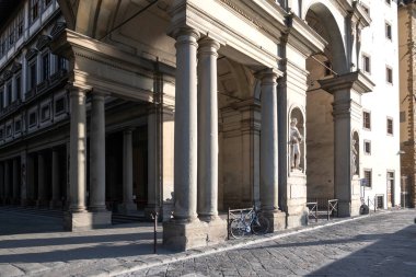 FLORENCE, İTALYA - 05 Aralık 2024: Floransa, Toskana Bölgesi, İtalya 'nın Eski Kenti Panorama