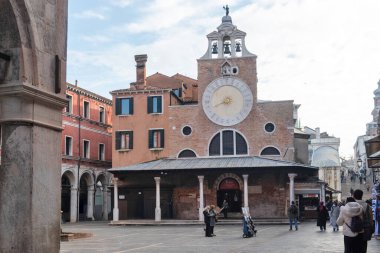 VENICE, İtalya - 05 Aralık 2024: Venedik, Veneto Bölgesi, İtalya 'nın Eski Kenti Panorama