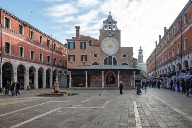 VENICE, İtalya - 05 Aralık 2024: Venedik, Veneto Bölgesi, İtalya 'nın Eski Kenti Panorama