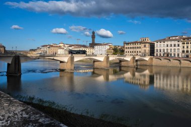 FLORENCE, İTALYA - 05 Aralık 2024: Floransa, Toskana Bölgesi, İtalya 'nın Eski Kenti Panorama