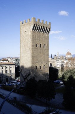 FLORENCE, İTALYA - 05 Aralık 2024: Floransa, Toskana Bölgesi, İtalya 'nın Eski Kenti Panorama