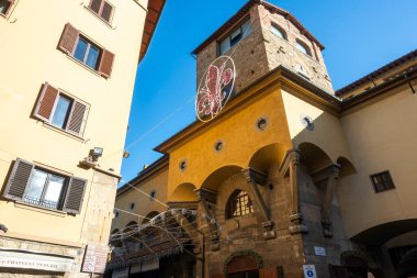 FLORENCE, İTALYA - 05 Aralık 2024: Floransa, Toskana Bölgesi, İtalya 'nın Eski Kenti Panorama