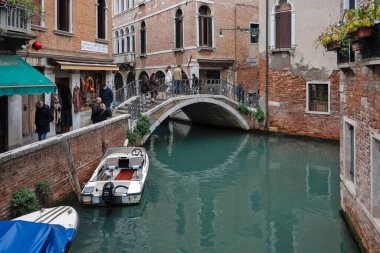 VENICE, İtalya - 05 Aralık 2024: Venedik, Veneto Bölgesi, İtalya 'nın Eski Kenti Panorama