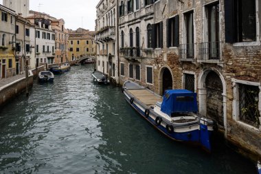 VENICE, İtalya - 05 Aralık 2024: Venedik, Veneto Bölgesi, İtalya 'nın Eski Kenti Panorama