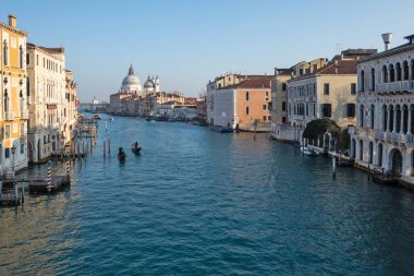 VENICE, İtalya - 05 Aralık 2024: Venedik, Veneto Bölgesi, İtalya 'nın Eski Kenti Panorama