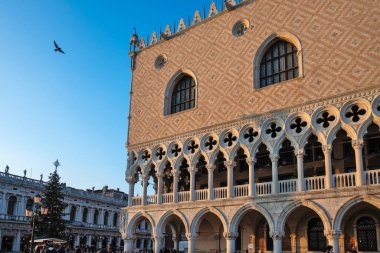 VENICE, İtalya - 05 Aralık 2024: Venedik, Veneto Bölgesi, İtalya 'nın Eski Kenti Panorama