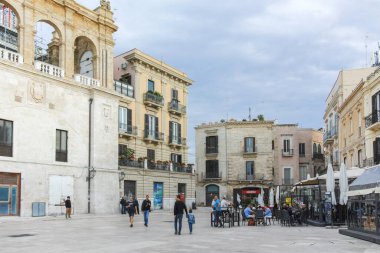 BARI, İtalya - 16 Mayıs 2024: Bari, Apulia Bölgesi, İtalya 'nın Eski Kasabası' nın inanılmaz manzarası