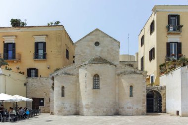 BARI, İtalya - 16 Mayıs 2024: Bari, Apulia Bölgesi, İtalya 'nın Eski Kasabası' nın inanılmaz manzarası