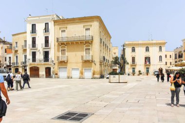 BARI, İtalya - 16 Mayıs 2024: Bari, Apulia Bölgesi, İtalya 'nın Eski Kasabası' nın inanılmaz manzarası