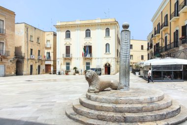 BARI, İtalya - 16 Mayıs 2024: Bari, Apulia Bölgesi, İtalya 'nın Eski Kasabası' nın inanılmaz manzarası
