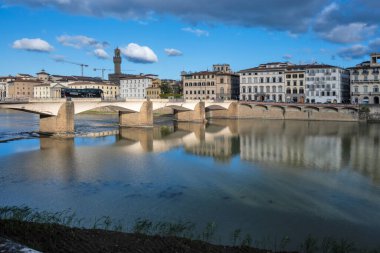 FLORENCE, İTALYA - 05 Aralık 2024: Floransa, Toskana Bölgesi, İtalya 'nın Eski Kenti Panorama